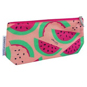 DONALD X Clinique Watermelon Zip Pouch Pink Green  Fruit Bag Cosmetic Makeup